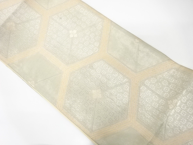 JAPANESE KIMONO / ANTIQUE FUKURO OBI / SILK / WOVEN KIKKO